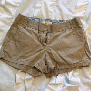 J Crew Khaki Chino Shorts size 2